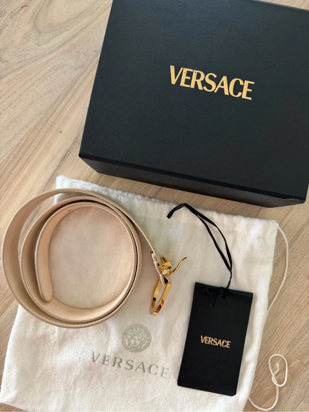 Versace Medusa Charm Leather belt 3 cm
